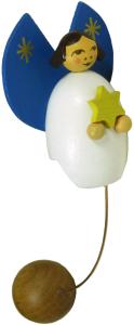 Wolfgang Werner Schaukelengel mit Stern (Wolfgang Werner 559) Erzgebirgische Volkskunst: Diese Schaukelfiguren werden auf eine Tisch- oder Regalkante gesetzt und schaukeln dann hin und her.